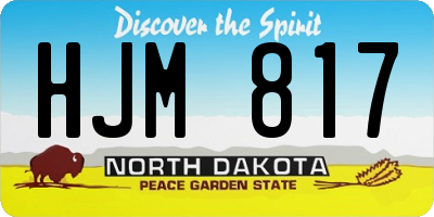 ND license plate HJM817