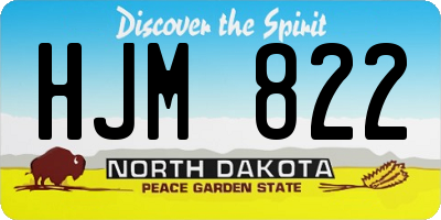 ND license plate HJM822