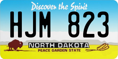 ND license plate HJM823