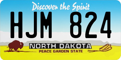 ND license plate HJM824