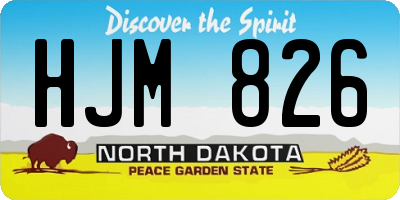 ND license plate HJM826