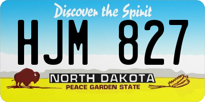 ND license plate HJM827