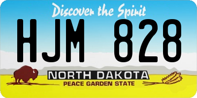 ND license plate HJM828