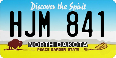 ND license plate HJM841