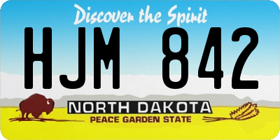 ND license plate HJM842