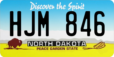 ND license plate HJM846