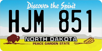 ND license plate HJM851