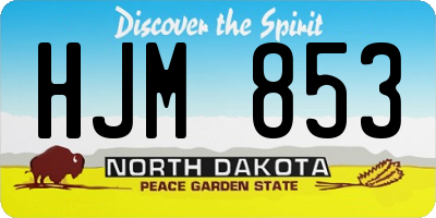 ND license plate HJM853