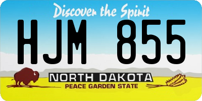 ND license plate HJM855