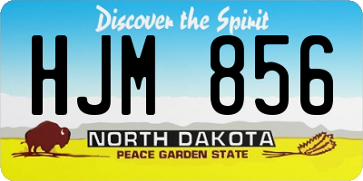 ND license plate HJM856