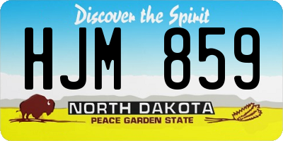 ND license plate HJM859