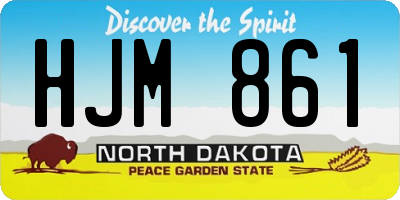 ND license plate HJM861