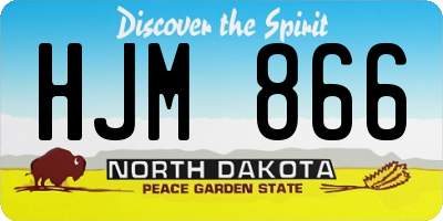 ND license plate HJM866