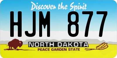 ND license plate HJM877