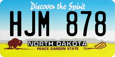 ND license plate HJM878