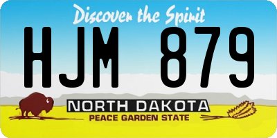 ND license plate HJM879