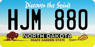 ND license plate HJM880