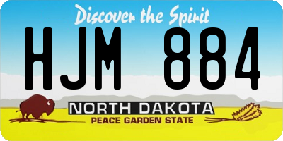 ND license plate HJM884