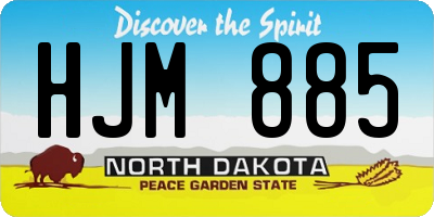 ND license plate HJM885