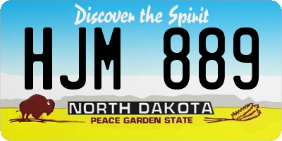 ND license plate HJM889