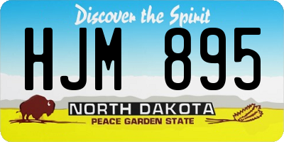 ND license plate HJM895