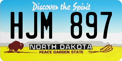 ND license plate HJM897