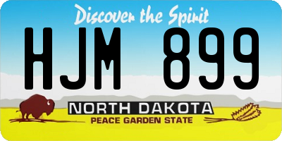 ND license plate HJM899