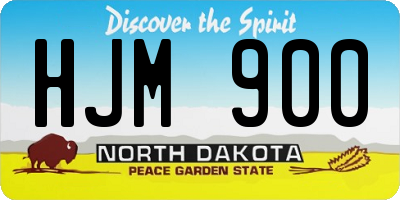 ND license plate HJM900