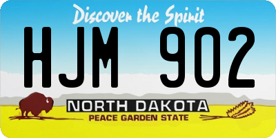 ND license plate HJM902