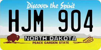 ND license plate HJM904