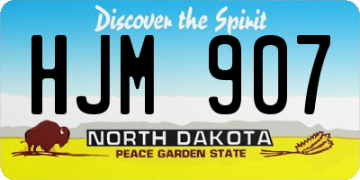 ND license plate HJM907