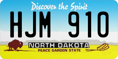 ND license plate HJM910