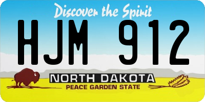 ND license plate HJM912