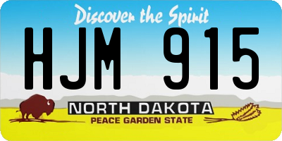 ND license plate HJM915