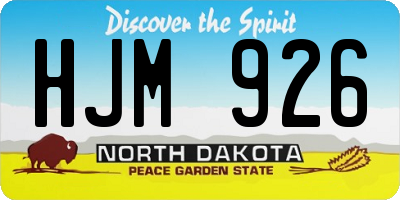 ND license plate HJM926