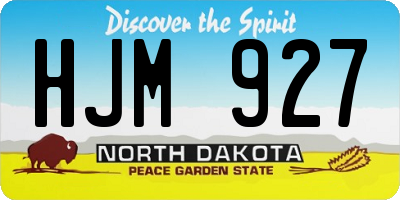 ND license plate HJM927