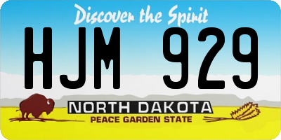 ND license plate HJM929