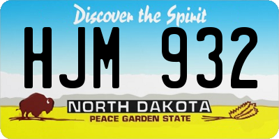 ND license plate HJM932