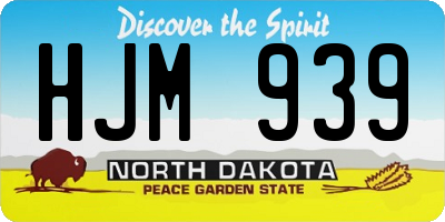 ND license plate HJM939