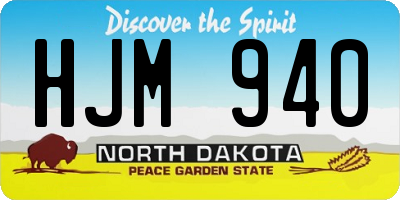 ND license plate HJM940