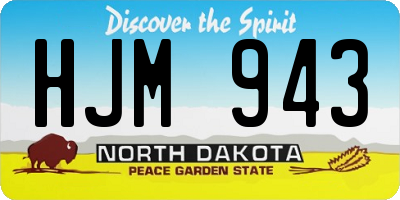 ND license plate HJM943