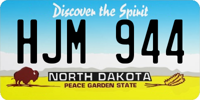 ND license plate HJM944