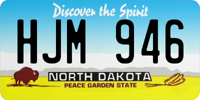 ND license plate HJM946