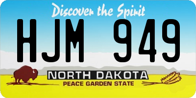 ND license plate HJM949