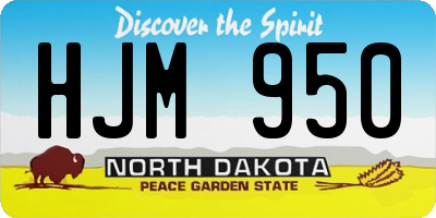 ND license plate HJM950