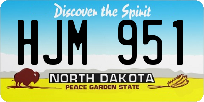 ND license plate HJM951