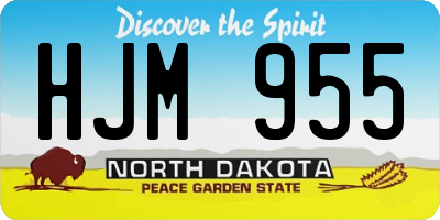 ND license plate HJM955