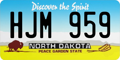 ND license plate HJM959