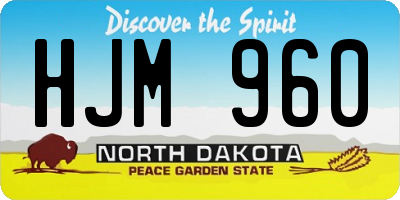 ND license plate HJM960