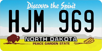 ND license plate HJM969